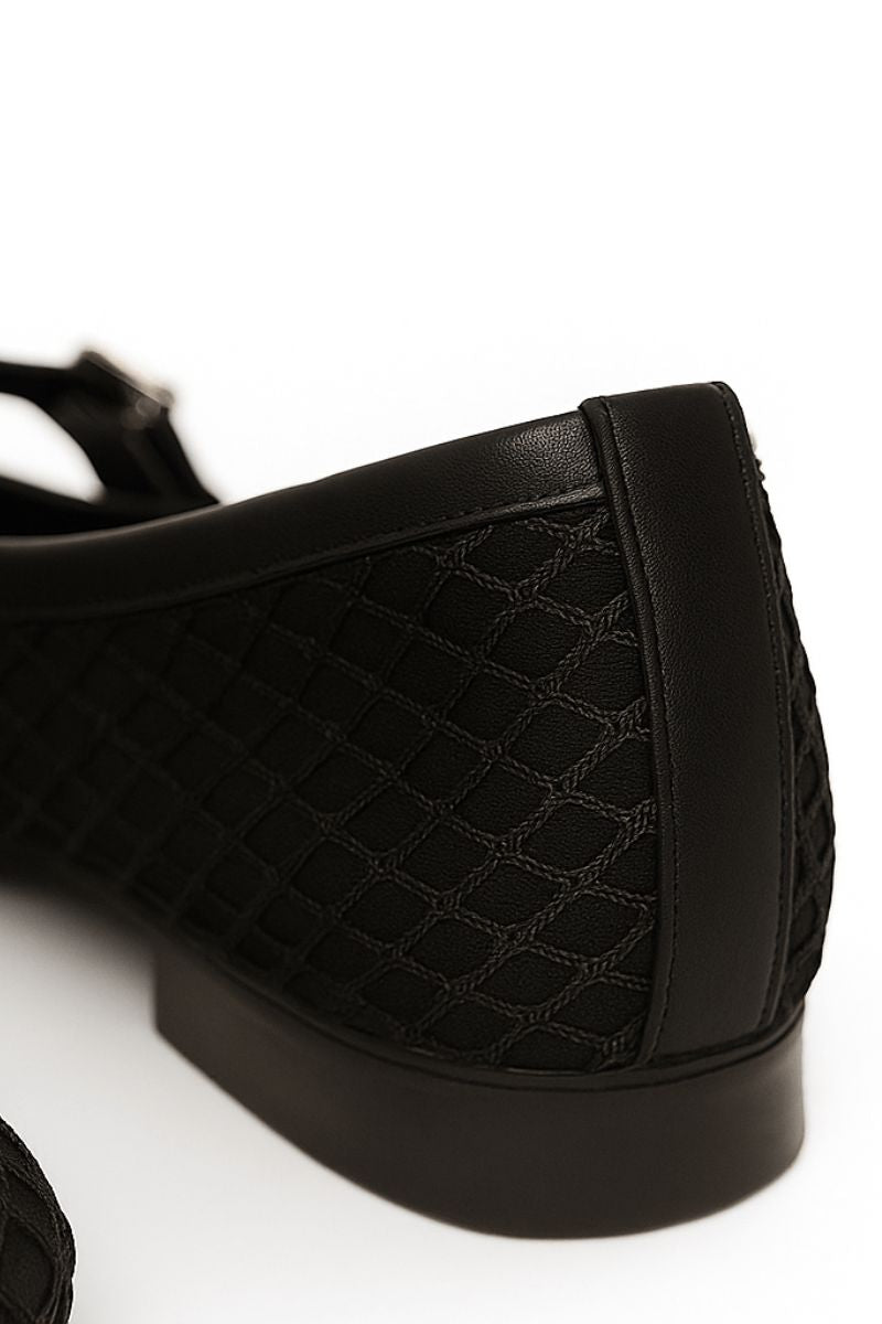 AIRBELLE BLACK MESH BALLERINA