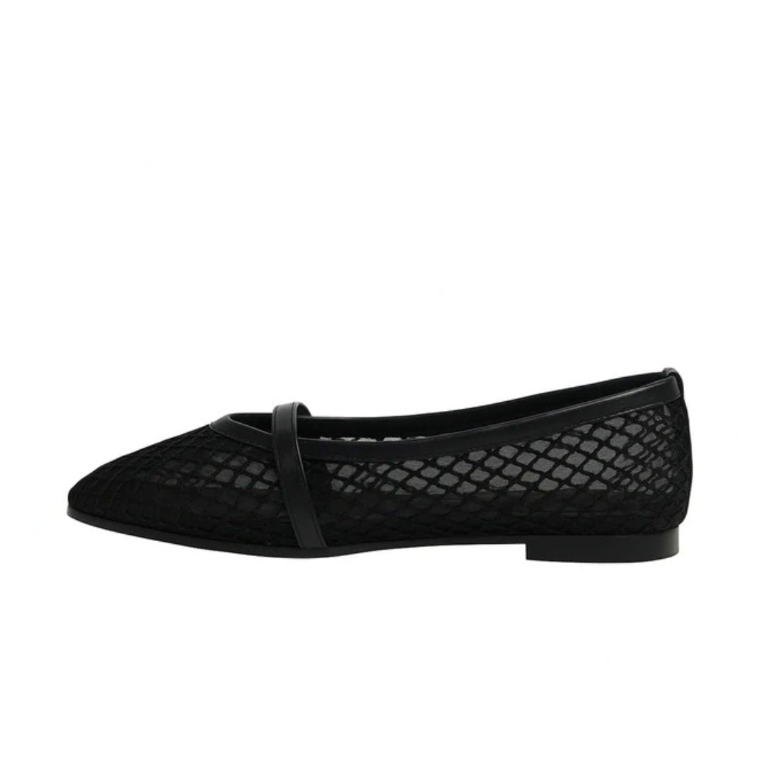 AirBelle Black Mesh Ballerina