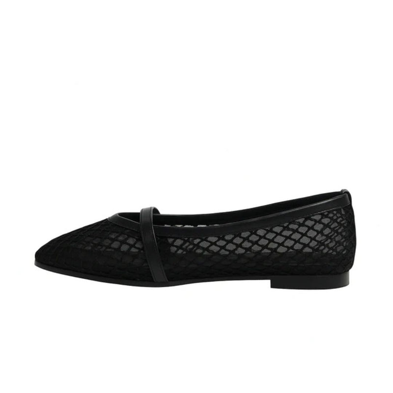 AirBelle Black Mesh Ballerina