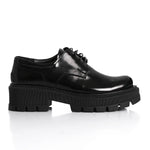 Black Leather Derby Loafers