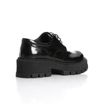 Black Leather Derby Loafers