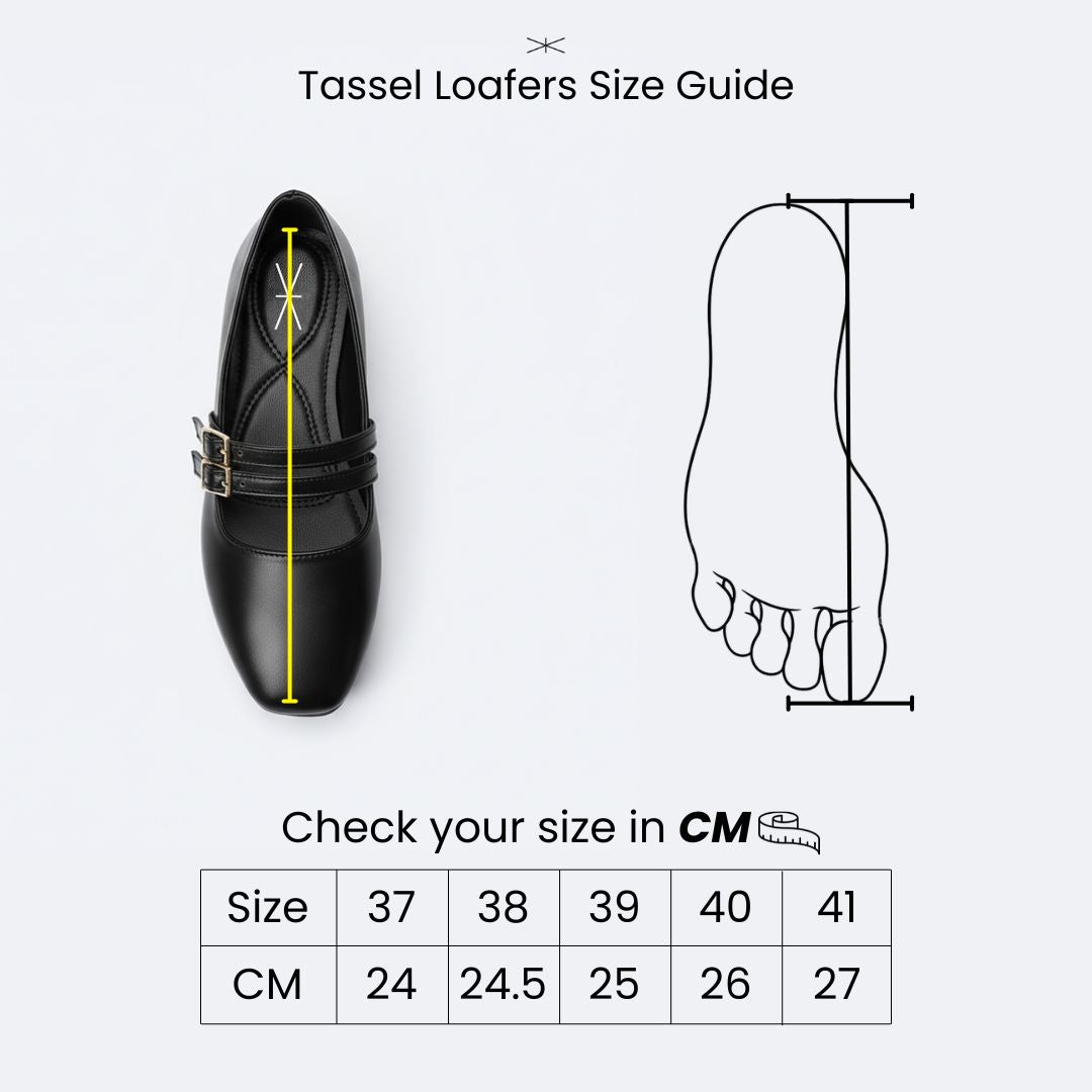 Black Double Buckle Ballerina