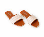 Natural Weave Slide Beige