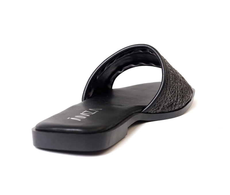 Natural Weave Black Slide