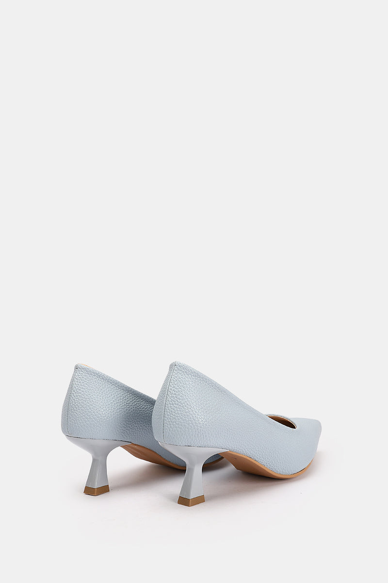 POINTED TOE BLEU CIEL KITTEN HEELS