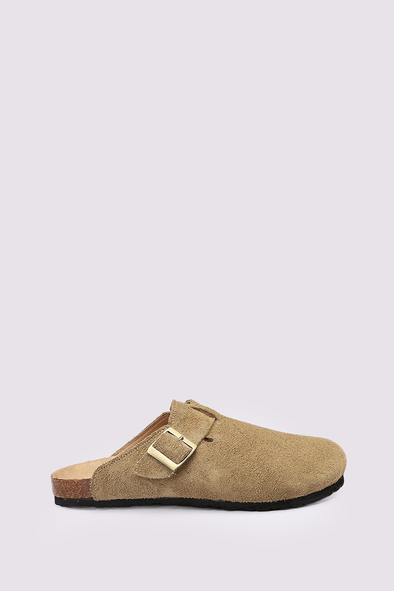 PREMIUM SUEDE BEIGE CLOGS