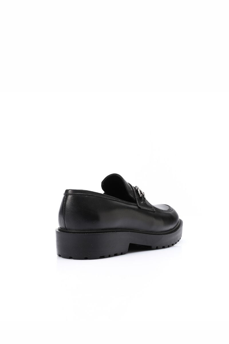 BLACK CHAIN LOAFER