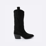 Embroidered Black Cowboy Boots