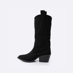 Embroidered Black Cowboy Boots