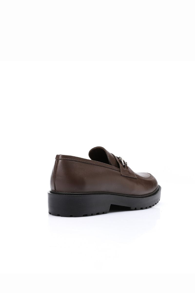 BROWN CHAIN LOAFER