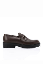 BROWN CHAIN LOAFER