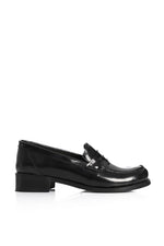 BLACK VERNE LEATHER PENNY LOAFERS