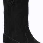 Embroidered Black Cowboy Boots