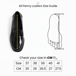 Black Leather Heeled Penny Loafers