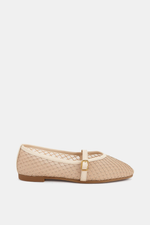 AIRBELLE BEIGE MESH BALLERINA