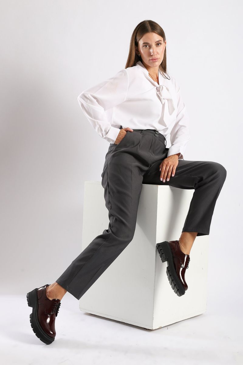 BURGUNDY LEATHER DERBY LOAFERS