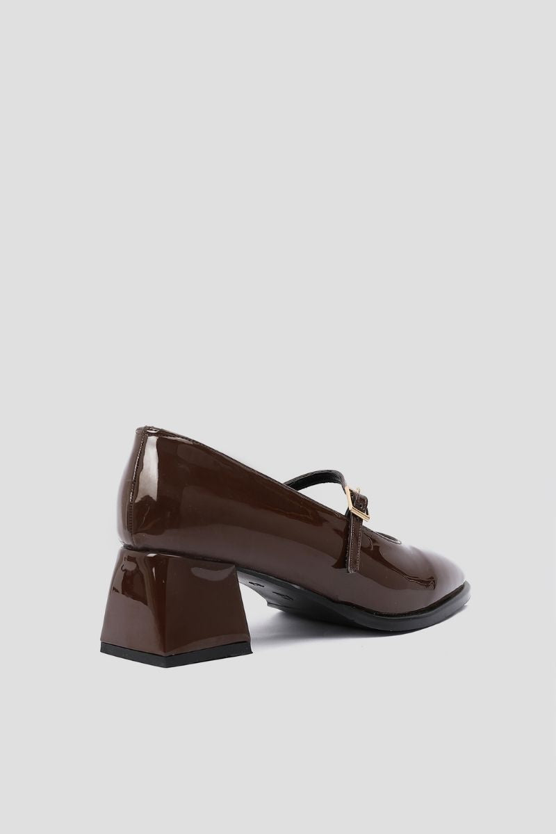 BROWN MARY JANE PUMPS