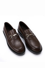 BROWN CHAIN LOAFER