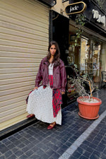 BURGUNDY DOUBLE BUCKLE BALLERINA