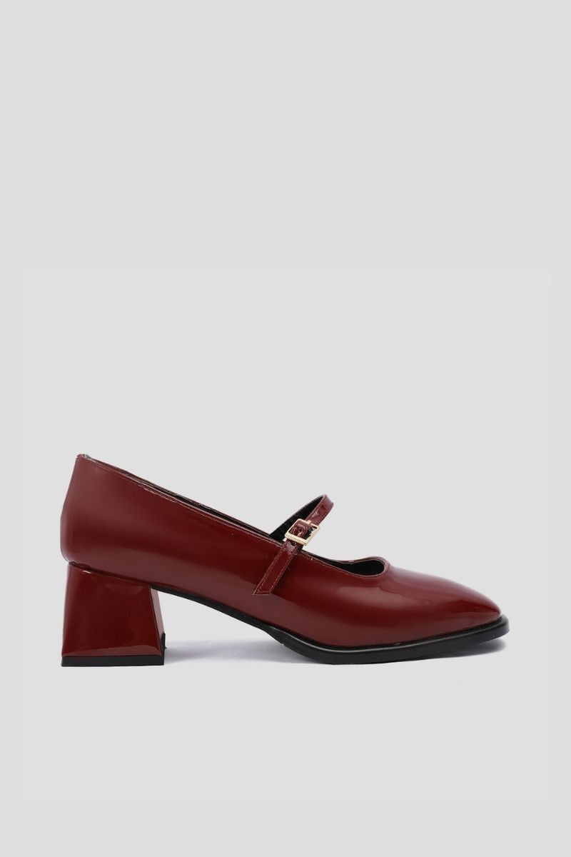 CHERRY RED MARY JANE PUMPS