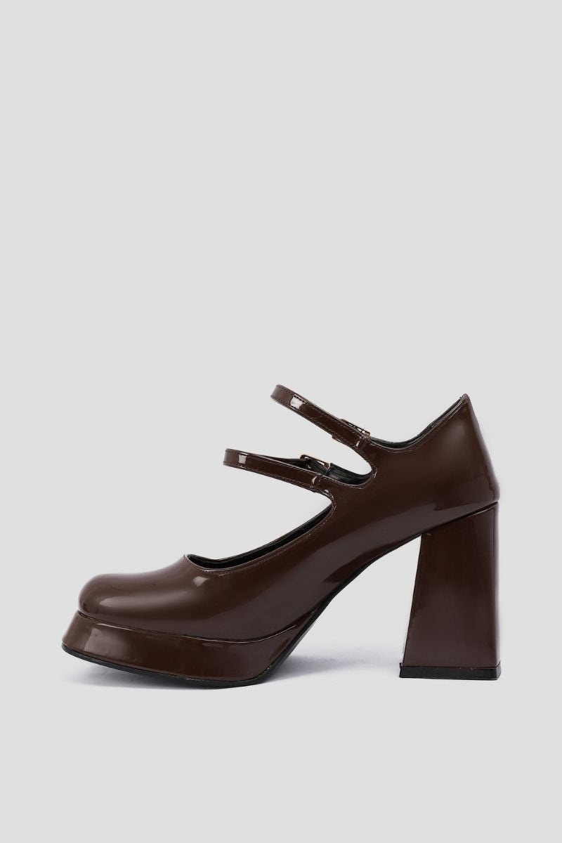 BROWN MARY JANE HEELS
