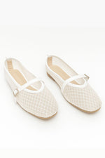AIRBELLE WHITE MESH BALLERINA