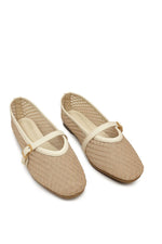 AIRBELLE BEIGE MESH BALLERINA