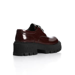 Burgundy Leather Derby Loafers