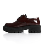 Burgundy Leather Derby Loafers