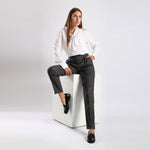 Black Leather Penny Loafers