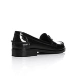 Black Leather Penny Loafers