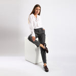 Burgundy Leather Heeled Penny Loafers