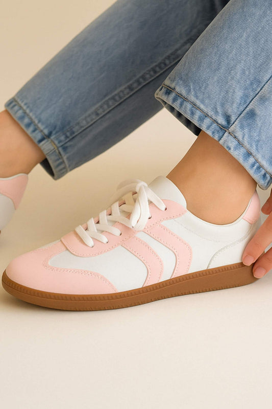 Retro Pink Stripes Sneaker