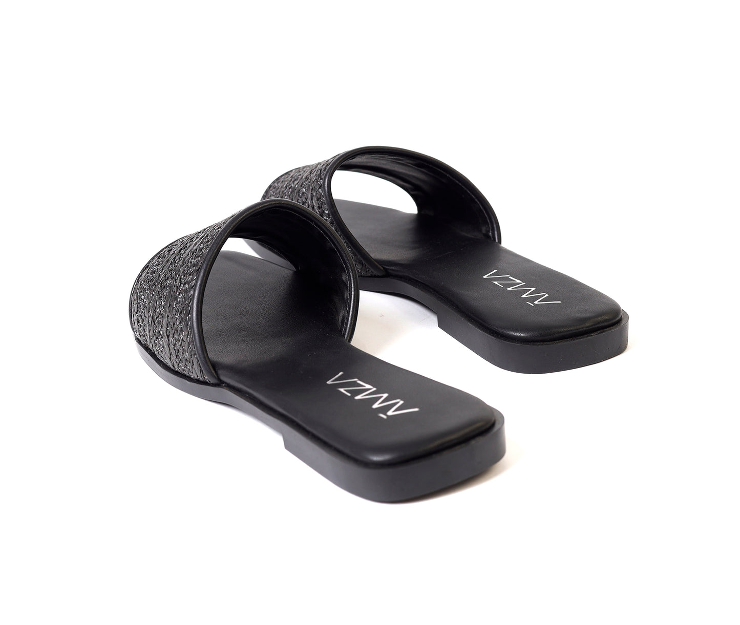 Natural Weave Black Slide