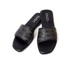 Natural Weave Black Slide