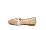 AirBelle Beige Mesh Ballerina - Amza - 37