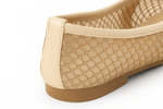 AirBelle Beige Mesh Ballerina - Amza - 37