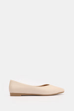 BEIGE FLAT LEATHER BALLET