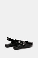 SLINGBACK BUCKLE BLACK VERNE MULE