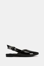 SLINGBACK BUCKLE BLACK VERNE MULE