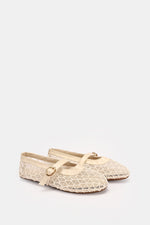 DIAMOND BEIGE MESH BALLERINA