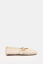 DIAMOND BEIGE MESH BALLERINA