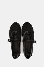DIAMOND BLACK MESH BALLERINA