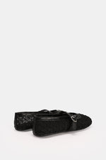 DIAMOND BLACK MESH BALLERINA
