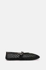 DIAMOND BLACK MESH BALLERINA