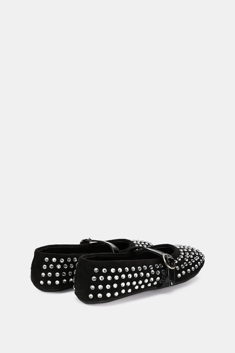 BLACK JEWELED MARY JANE