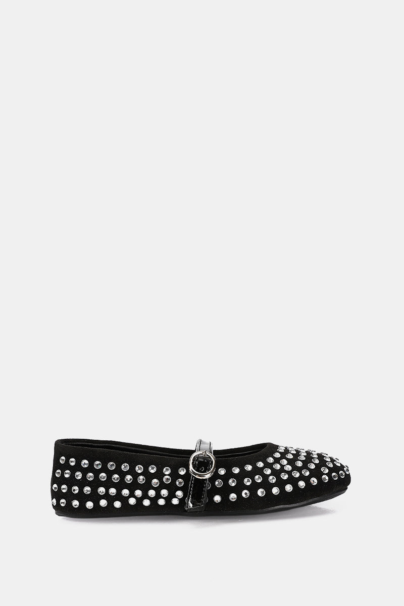BLACK JEWELED MARY JANE