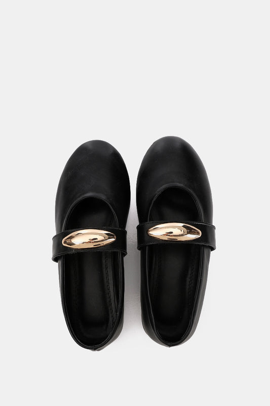 GOLD BUCKLE BLACK MARY JANE