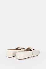 GOLD BUCKLE OFF WHITE MARY JANE