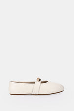 GOLD BUCKLE OFF WHITE MARY JANE